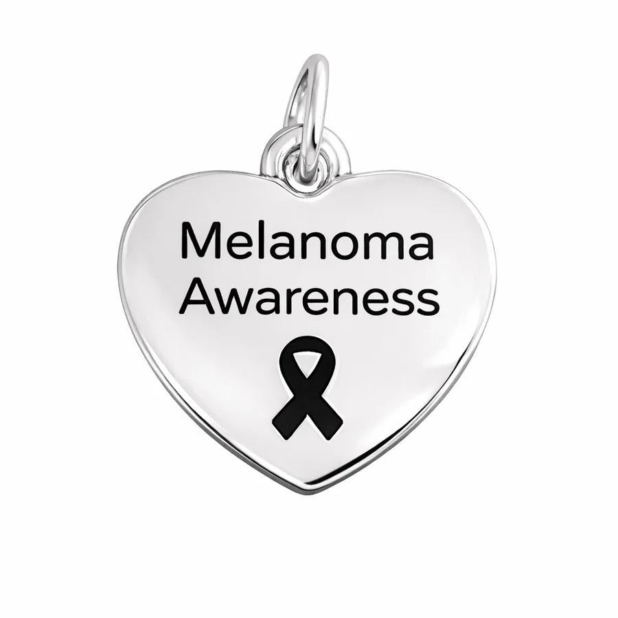 Melanoma Awareness Heart Charm