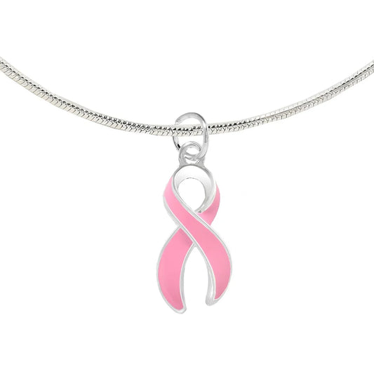 Breast Cancer Ribbon Necklace