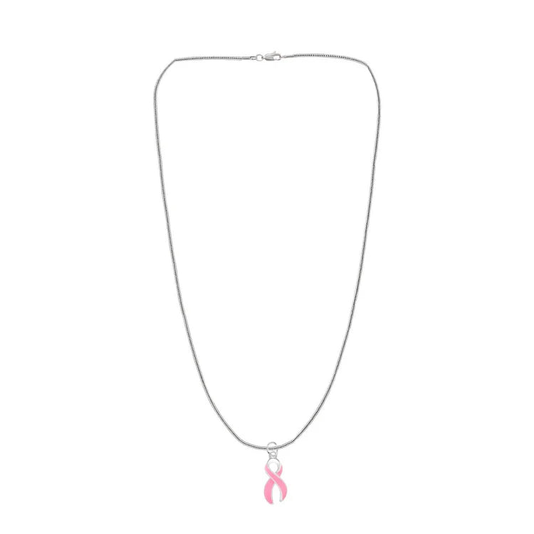 Breast Cancer Ribbon Necklace