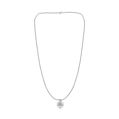Breast Cancer Awareness Heart Necklace