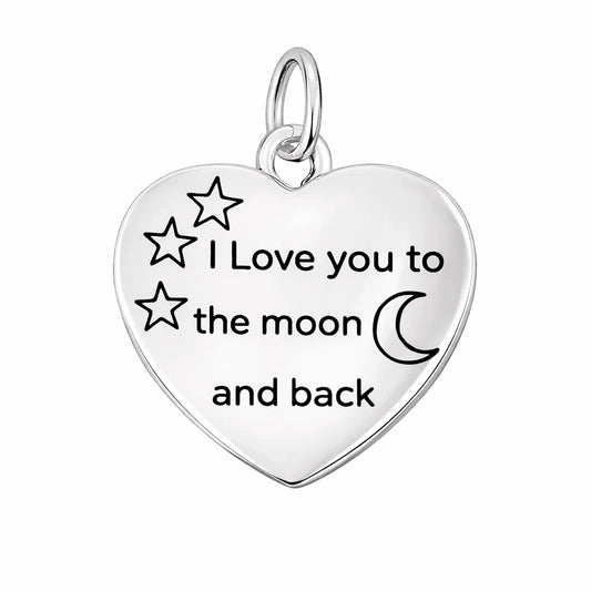 I Love You To The Moon And Back Charm