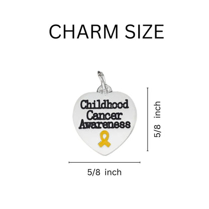 Childhood Cancer Awareness Heart Charm