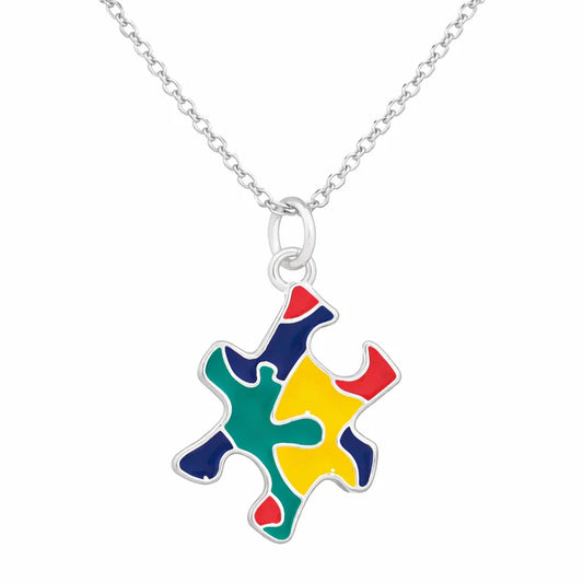 Autism Awareness Colored Puzzle Piece Charm