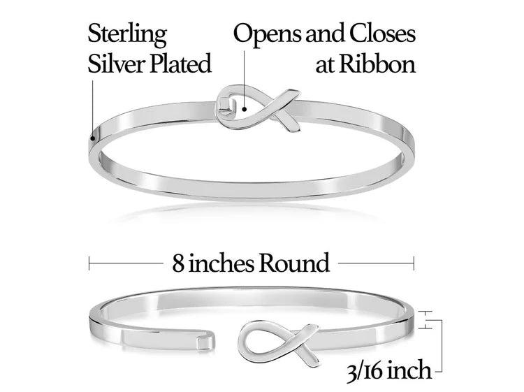 Elegant Awareness Ribbon Bracelet