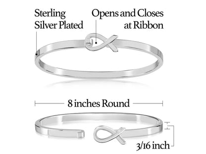 Elegant Awareness Ribbon Bracelet