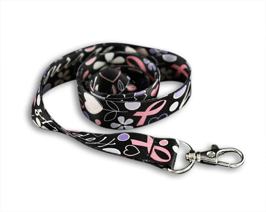 Pink Ribbon Awareness Lanyard