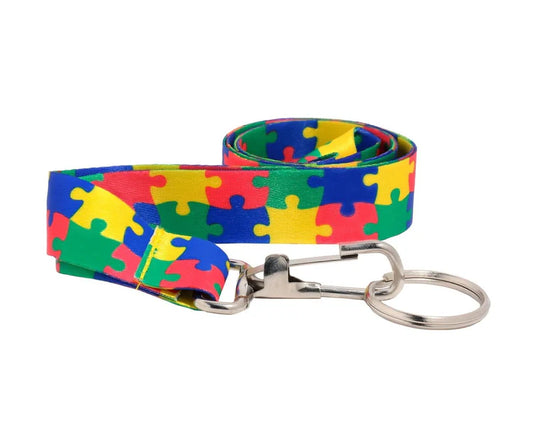 Autism Awareness Puzzle Piece Lanyard