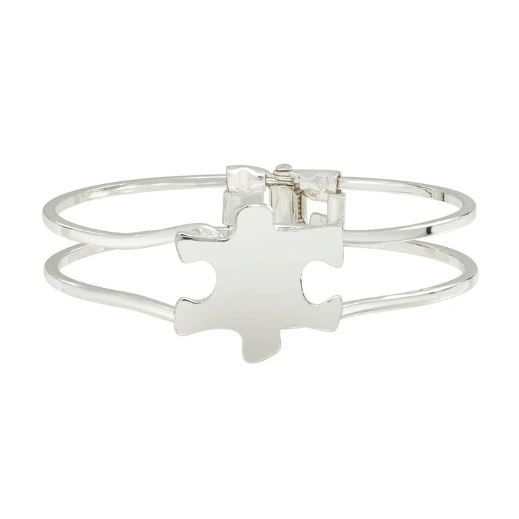 Puzzle Clasp Autism Awareness Bangle