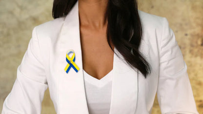 Satin Down Syndrome Ribbon Pin